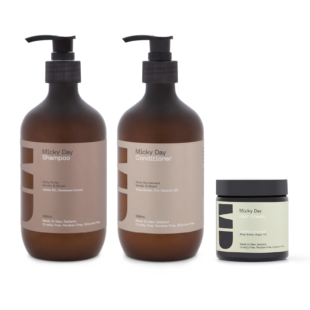 Shampoo, Conditioner + Styler